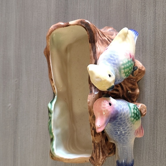Ceramic planter bird theme made in Japan vintage - Picture 6 of 10